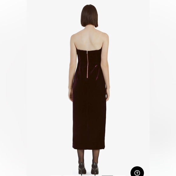 NWT Bardot Lilah Velour Midi Dress Dark Purple Size 6 - Picture 5 of 10
